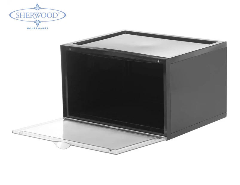 Sherwood Stackable Display Shoe Storage Box - Black