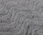 Dreamaker 500Gsm Faux Fur Heated Throw Silver 160 x 120cm