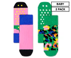 Happy Socks Baby Leopard Anti-Slip Socks 2-Pack - Multi