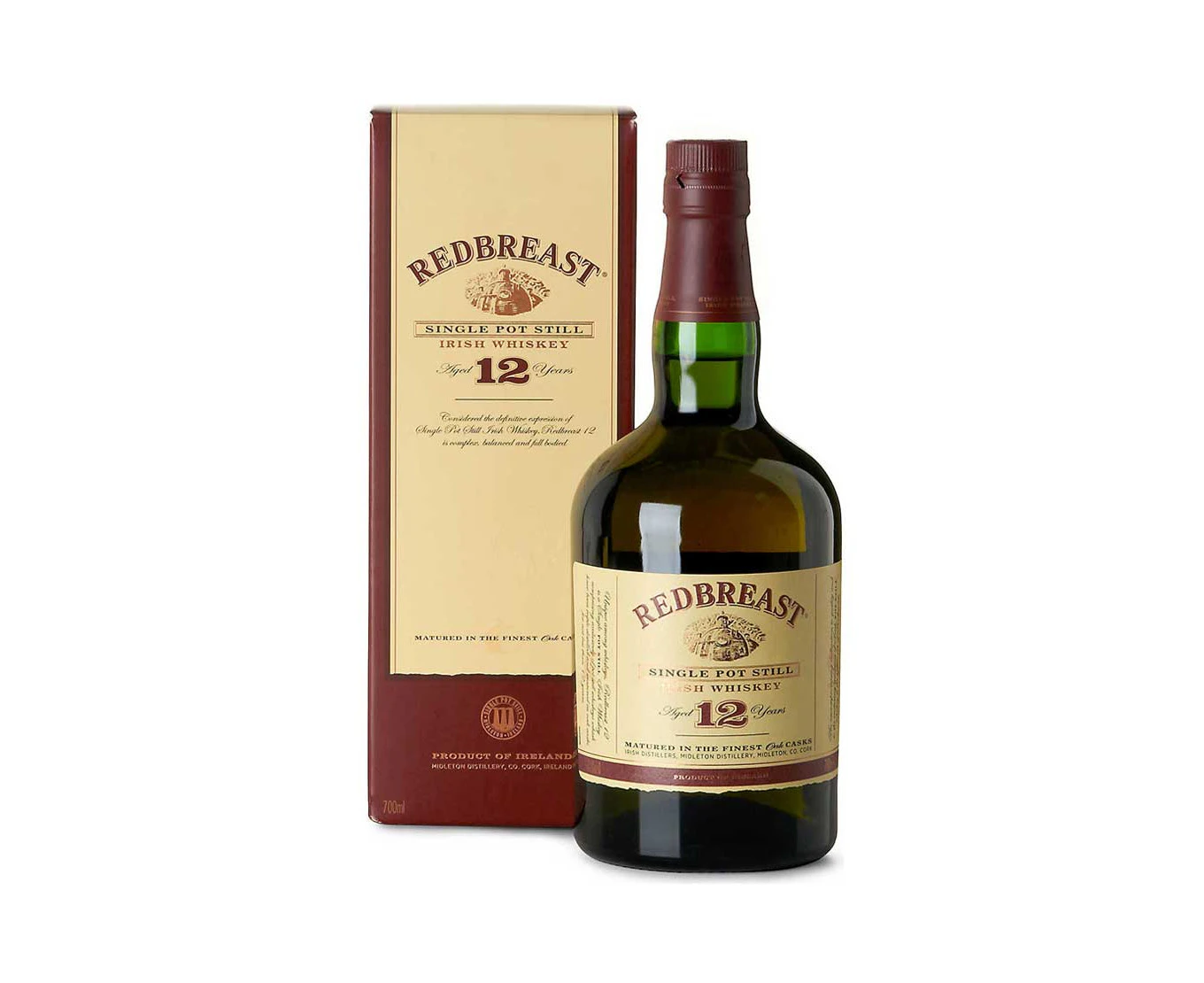 Redbreast 12 Year Old Single Pot Still Irish Whiskey 700ml @ 40% abv