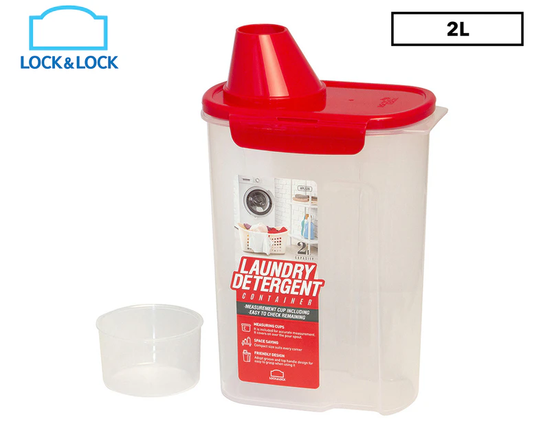Lock & Lock 2L Laundry Detergent Container w/ Measuring Cup