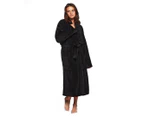 Bambury Women's Microplush Robe - Black