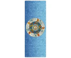 Non Slip Ultra Thin Yoga Mat 1mm Thick Portable Foldable 178x61cm - Ocean Flower