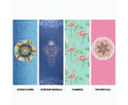 Non Slip Ultra Thin Yoga Mat 1mm Thick Portable Foldable 178x61cm - Ocean Flower