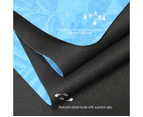 Non Slip Ultra Thin Yoga Mat 1mm Thick Portable Foldable 178x61cm - Ocean Flower