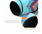 Non Slip Large Round Yoga Mat 3mm Thickness Eco-Friendly 140cm - Peacock Mandala