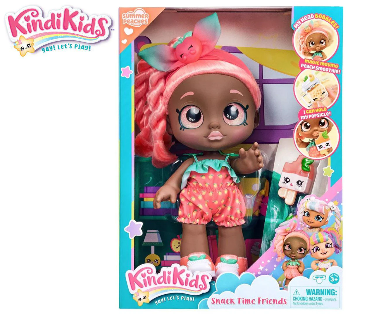 Kindi Kids Snack Time Friends Summer Peaches Toddler Doll