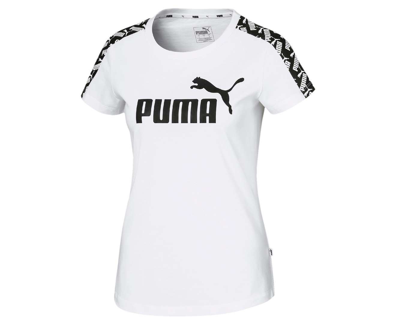 Puma Women's Amplified Tee / T-Shirt / Tshirt - White | Www.catch.com.au