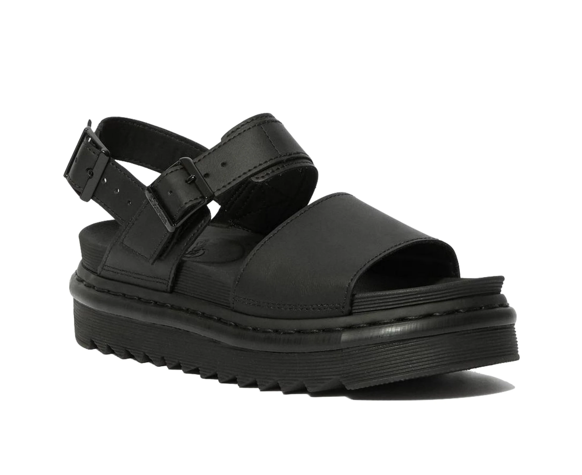 Dr. Martens Women's Voss Sandals Doc Martins Dr Adjustable Summer - Black