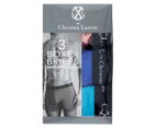 CXL by Christian Lacroix Men's Microfibre Boxer Briefs 3-Pack - Olympian Blue/Teal/Aubergine