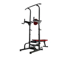 Foldable Dip Tower Bar Chin Push Pull Up Stand Fitness Station Bench Gym Fitness