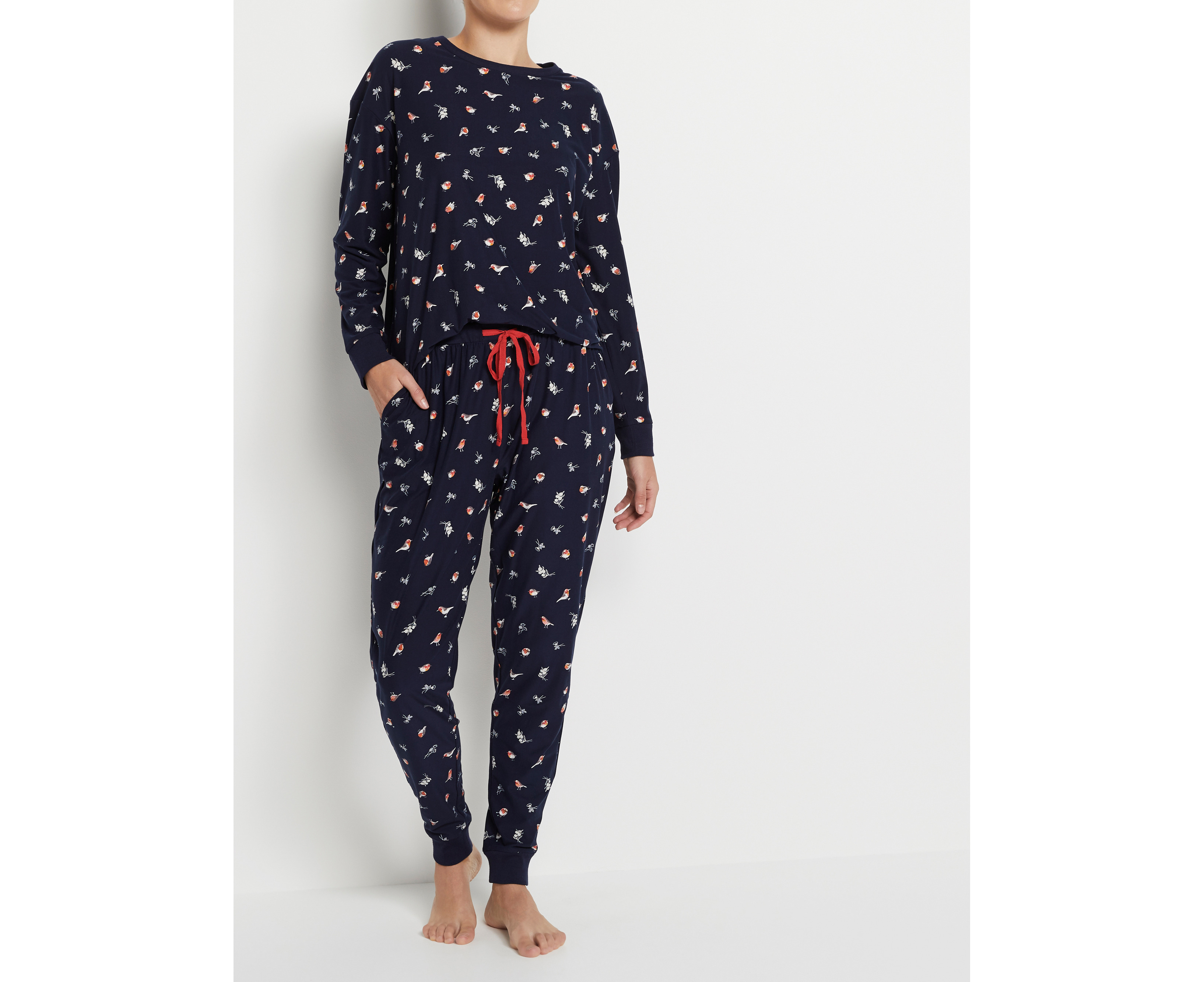 Sussan Women's Bird Print Pyjama Set in Blue | Catch.com.au