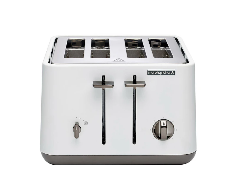 Morphy Richards Aspect 4 Slice Electric Bread Toaster w/ Non Slip Base White