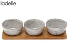 Ladelle 4-Piece Artisan Porcelain Deep Bowl Set - Grey