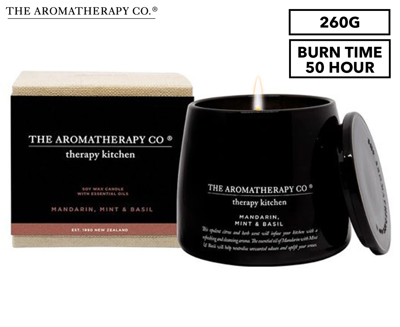 THE AROMATHERAPY CO Therapy Kitchen Candle - Mandarin Mint & Basil