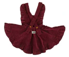 Ponchik Baby/Toddler Cord Overall Dress - Mulberry