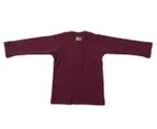 Ponchik Baby/Toddler Long Sleeve Ribbed Henley Top - Mulberry