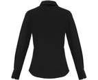 Premier Womens Stretch Fit Poplin Long Sleeve Blouse (Black) - RW6588