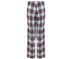 Skinnifit Womens Tartan Lounge Pants (White/Pink Check) - RW6025