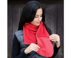 Result Active Anti-Pilling Fleece Winter Scarf With Zip Pocket (Red) - RW3207