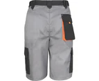 Result Unisex Work-Guard Lite Workwear Shorts (Breathable And Windproof) (Grey / Black / Orange) - RW3714