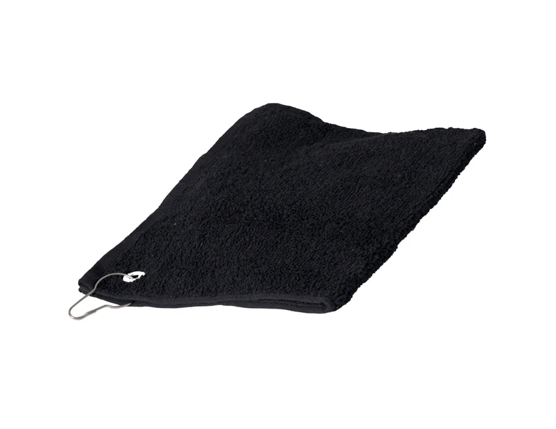 Towel City Luxury Range 550 GSM - Sports Golf Towel (30 X 50 CM) (Black) - RW1579