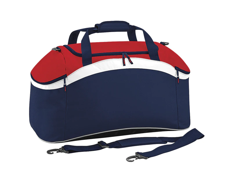 BagBase Teamwear Sport Holdall / Duffle Bag (54 Litres) (French Navy/ Classic Red/ White) - RW2596