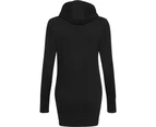 Awdis Girlie Womens Longline Hooded Sweatshirt / Hoodie (Jet Black) - RW167