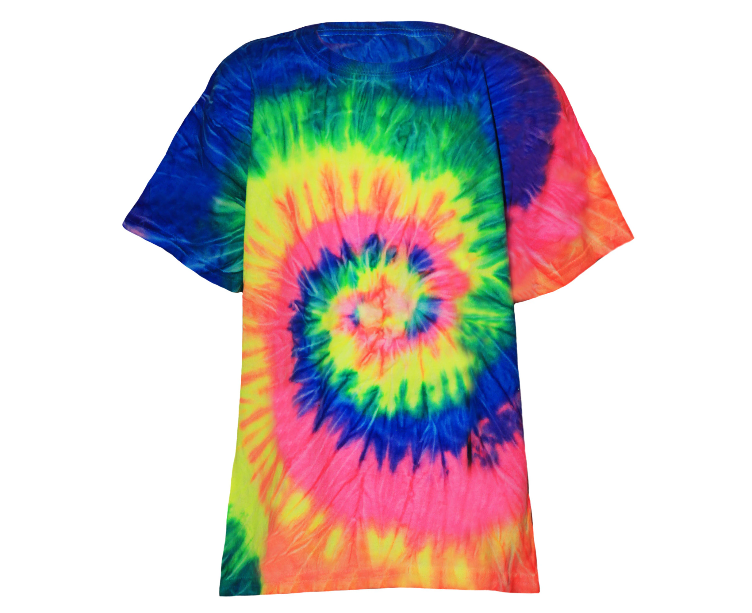 Colortone Kids/Childrens Rainbow Tie-Dye Heavyweight T-Shirt (Neon Rainbow) - RW2626