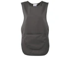 Premier Ladies/Womens Pocket Tabard / Workwear (Dark Grey) - RW1078