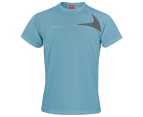 Spiro Mens Sports Dash Performance Training Shirt (Aqua/Grey) - RW1476