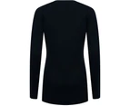 Henbury Ladies/Womens V-Neck Button Fine Knit Cardigan (Navy) - RW662