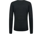 Henbury Womens 12 Gauge Fine Knit V-Neck Jumper / Sweatshirt (Grey Marl) - RW660