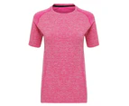 TriDri Womens Seamless 3D Fit Multi Sport Performance Short Sleeve Top (Pink) - RW6189