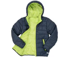 Result Core Childrens/Kids Junior Padded Showerproof & Windproof Jacket (Navy/Lime) - RW5242