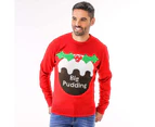 Christmas Shop Adults Big Pudding Jumper (Red) - RW5783