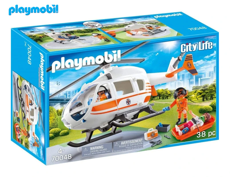 Playmobil City Life Rescue Helicopter Playset