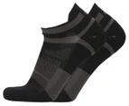 ASICS Men's Quick Lyte Cushion Single Tab Ankle Sports Socks 3-Pack - Black/Dark Grey