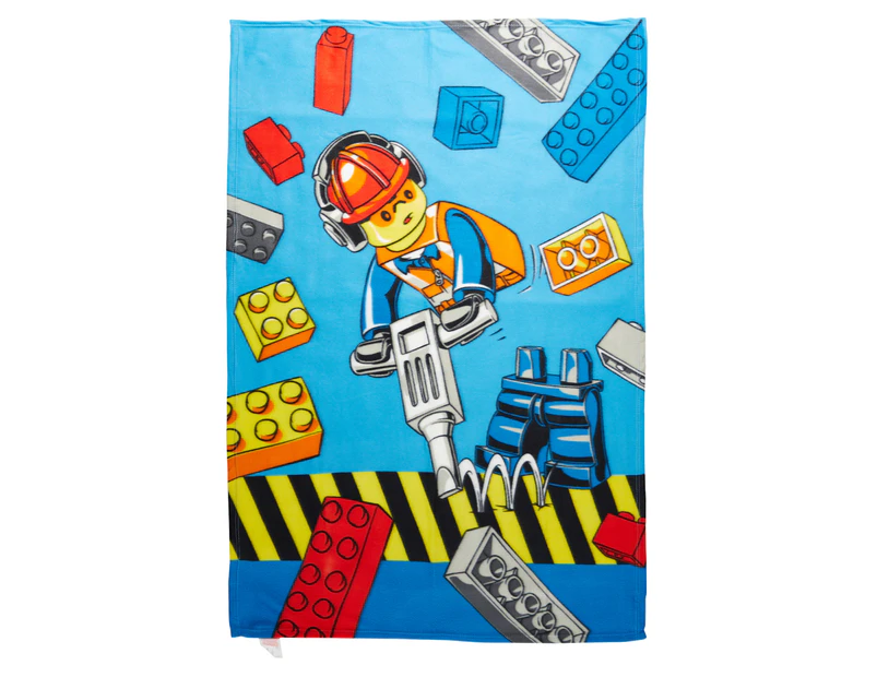 LEGO® City 150x100cm Kids Fleece Blanket - Construction