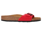 Birkenstock Unisex Madrid Birko-Flor Patent Narrow Fit Sandals - Red