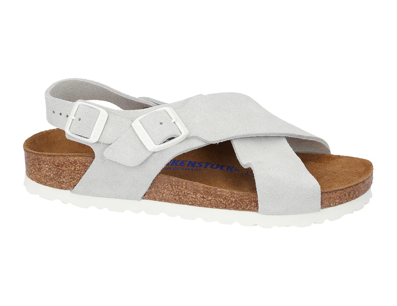 Birkenstock Women's Tulum Suede Leather Narrow Fit Sandals - White