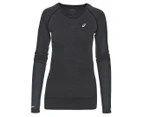 ASICS Women's Seamless Textured Long Sleeve Tee / T-Shirt / Tshirt - Performance Black