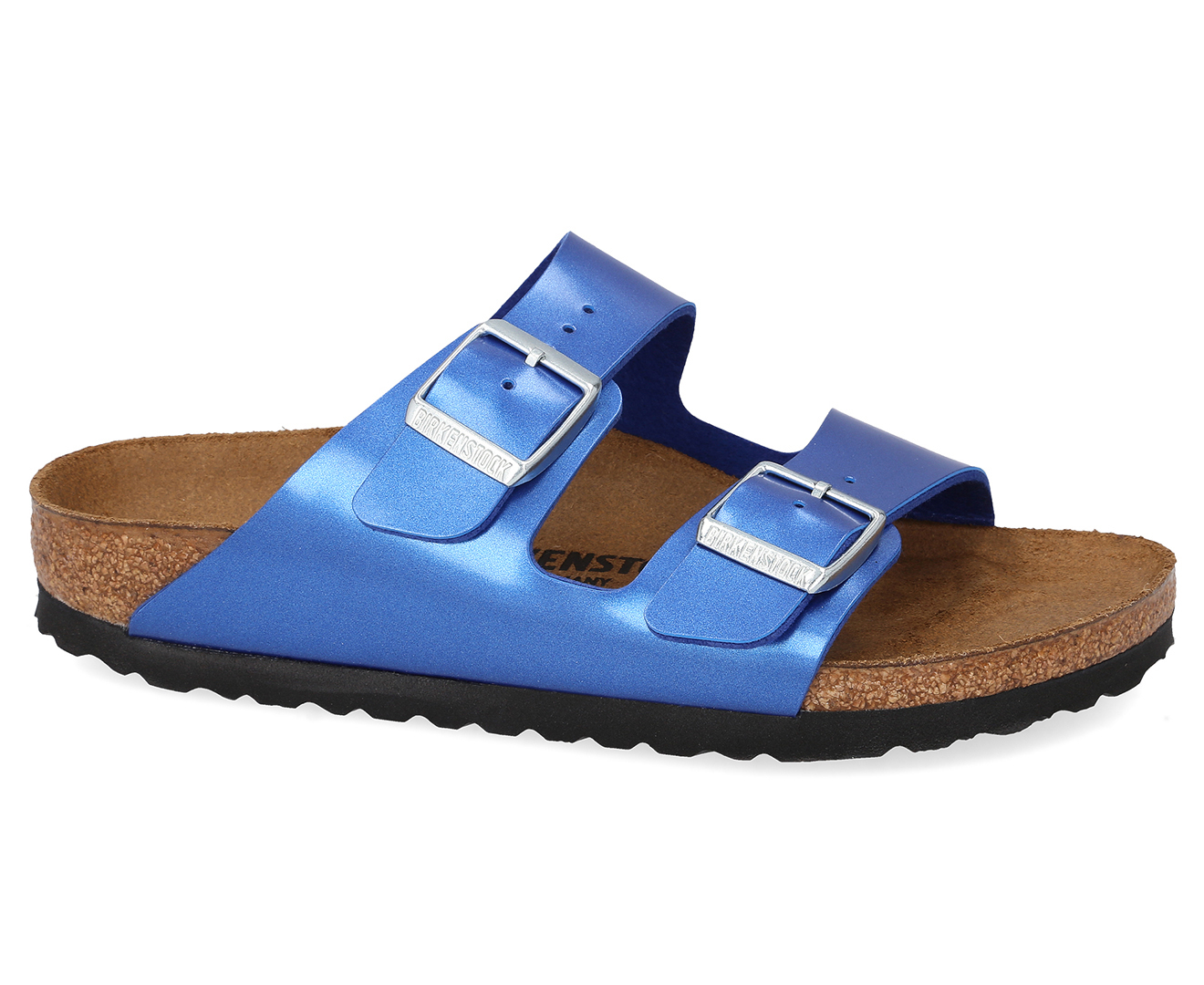 Birkenstock arizona best sale electric metallic ocean