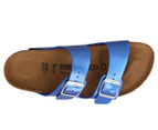 Birkenstock Unisex Arizona Birko-Flor Narrow Fit Sandals - Electric Metallic Ocean