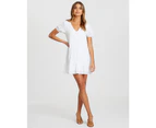 Calli Women's Quinn Trim Detail Dress - White