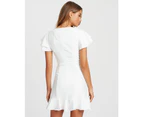 Calli Women's Dixie Mini Frill Dress - White