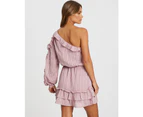 Calli Women's Alexia One Shoulder Dress - Dusty Pink
