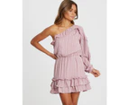 Calli Women's Alexia One Shoulder Dress - Dusty Pink