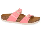 Birkenstock Women's Sydney Birko-Flor Patent Narrow Fit Sandals - Cream Coral