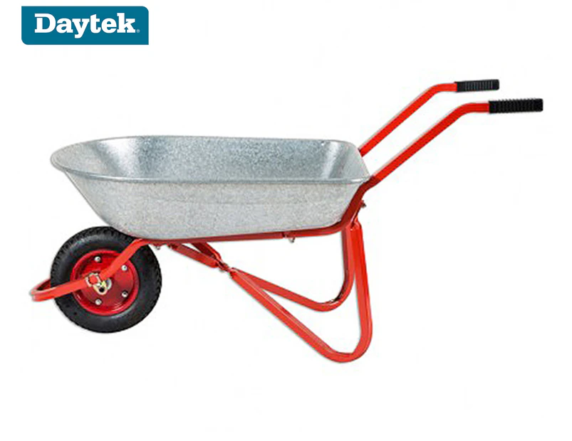 Daytek 48L Home-Gardener Wheelbarrow - Silver/Red